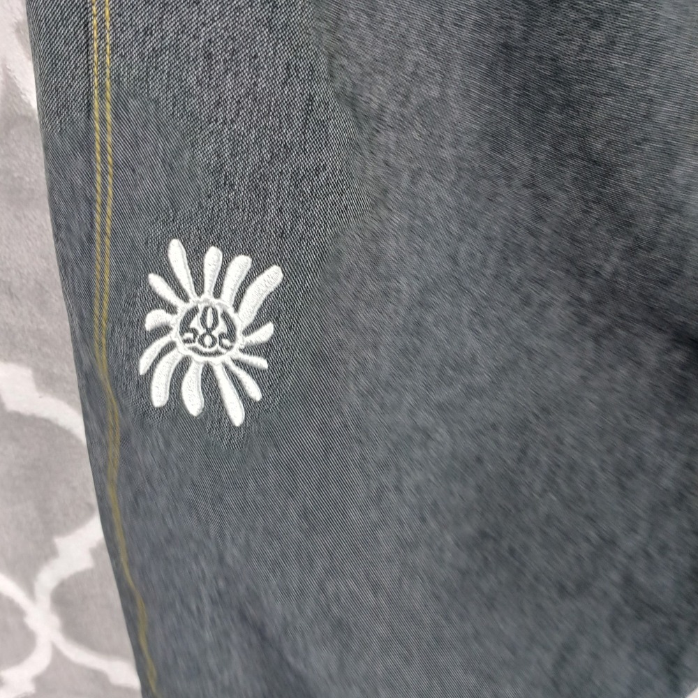 686 Forest Bailey Dojo Snowboard Pants Men Medium Black Denim Baggy 20K 15K - Picture 12 of 13